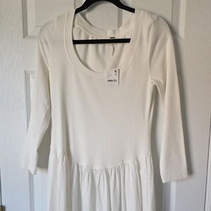 Free People Cream Midi Dress